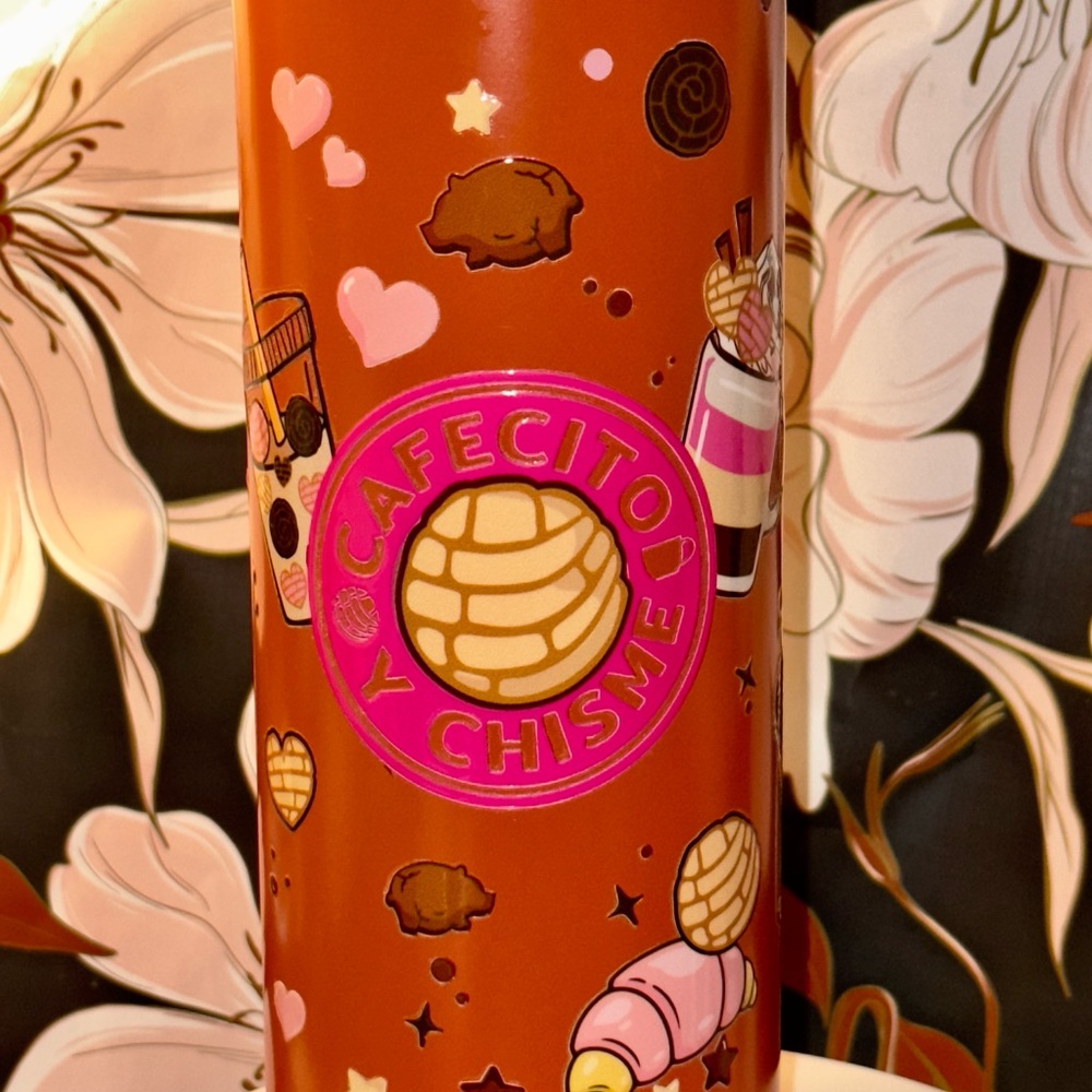 Light orangish brown Brown fall color  Cafecito Y Chisme Tumbler
